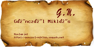 Gönczöl Miklós névjegykártya